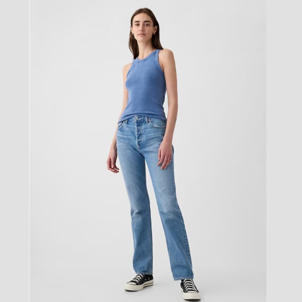 High Rise Rigid '90s Straight Jeans SZ 28 | 8 Reg